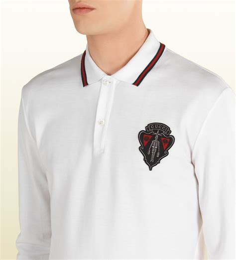 gucci mens polo tops|gucci long sleeve polo.